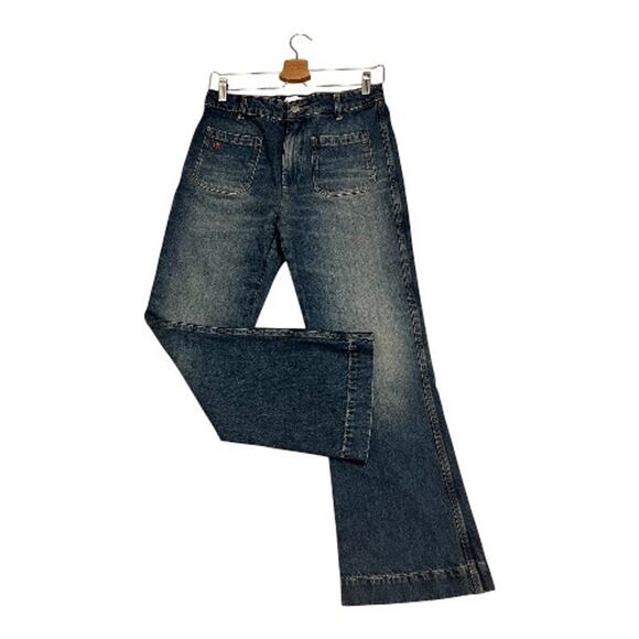 Victoria Beckham High Waisted Jeans in Heavy Vintage Indigo Wash Size 27 - Picture 1 of 12